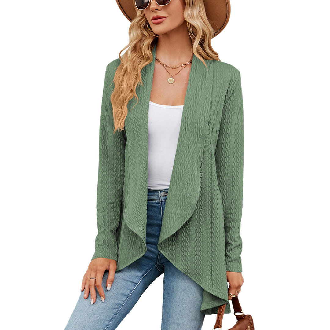 R&B | Strick-cardigan Wasserfallkragen Entspannte Eleganz