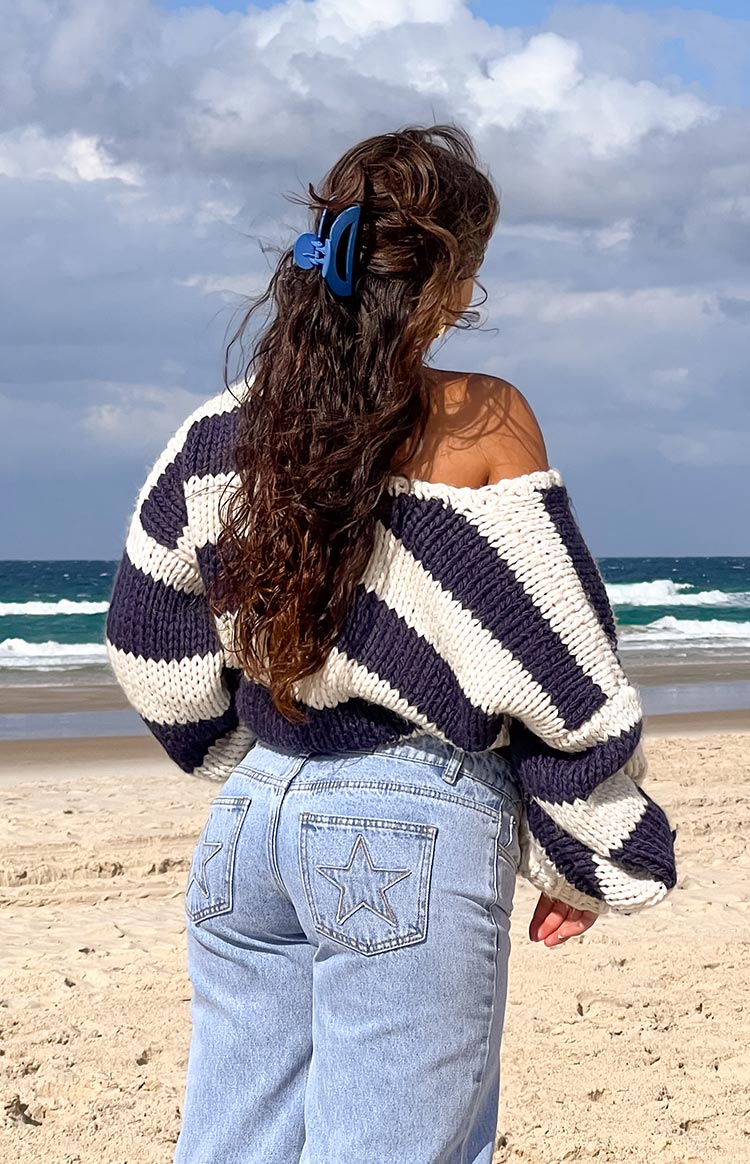 R&B | Gestreifter Chunky Strickpullover Weich und Warm Lässiger Komfort