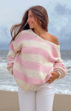 R&B | Gestreifter Chunky Strickpullover Weich und Warm Lässiger Komfort