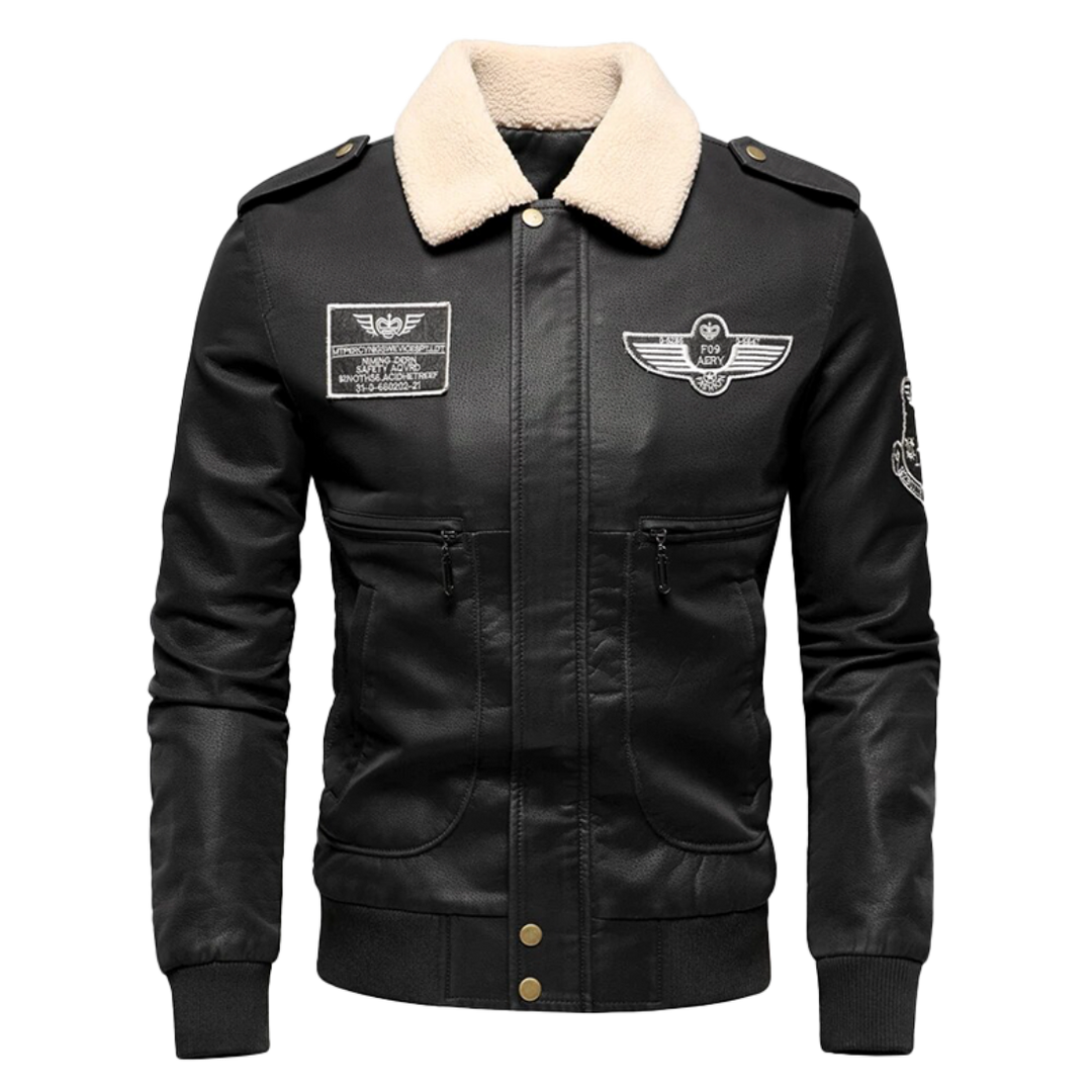 R&B | Herren Lederjacke Im Bomberstil