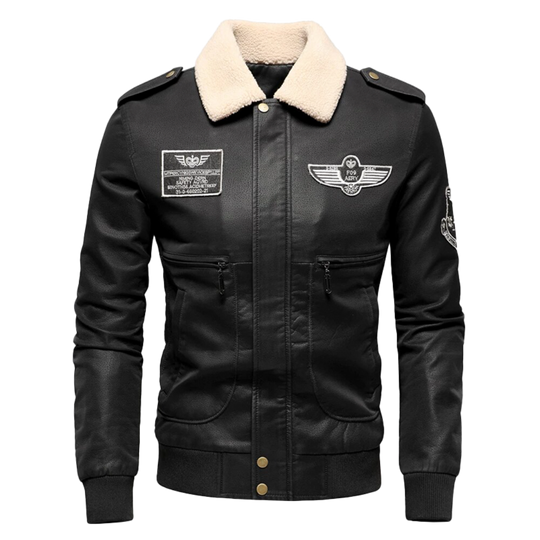 R&B | Herren Lederjacke Im Bomberstil