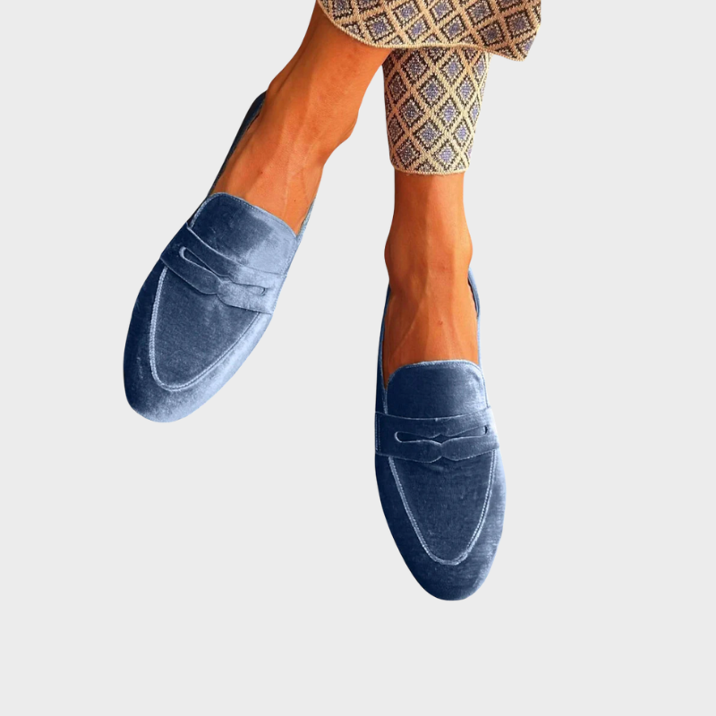 Samt-Loafer im Patchwork-Stil R&B R&B