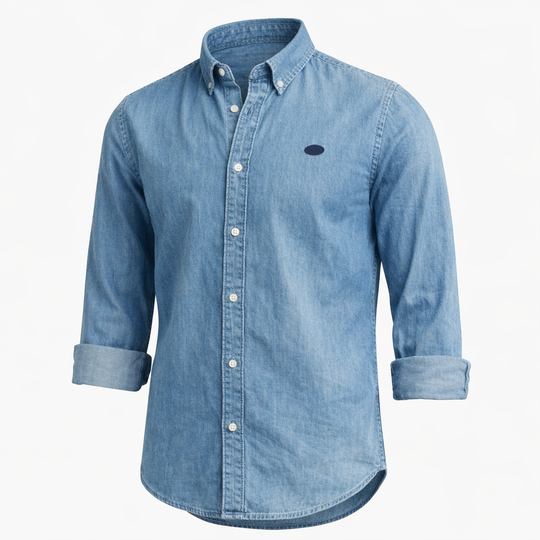 Herren Chambrayhemd Kentkragen modern