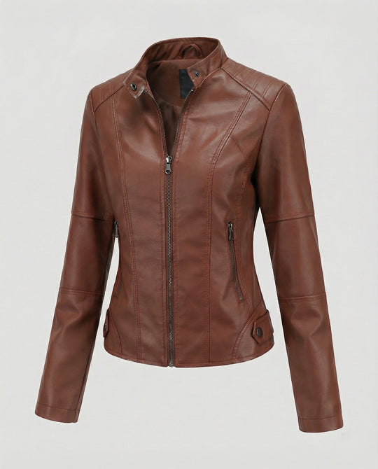 R&B | Luxuriöse Stilvolle Lederjacke für Frauen