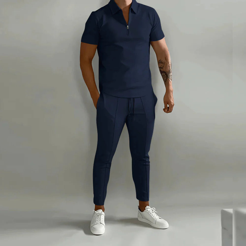 R&B - Elegantes Herren-Set bestehend aus Polo und eleganter Hose
