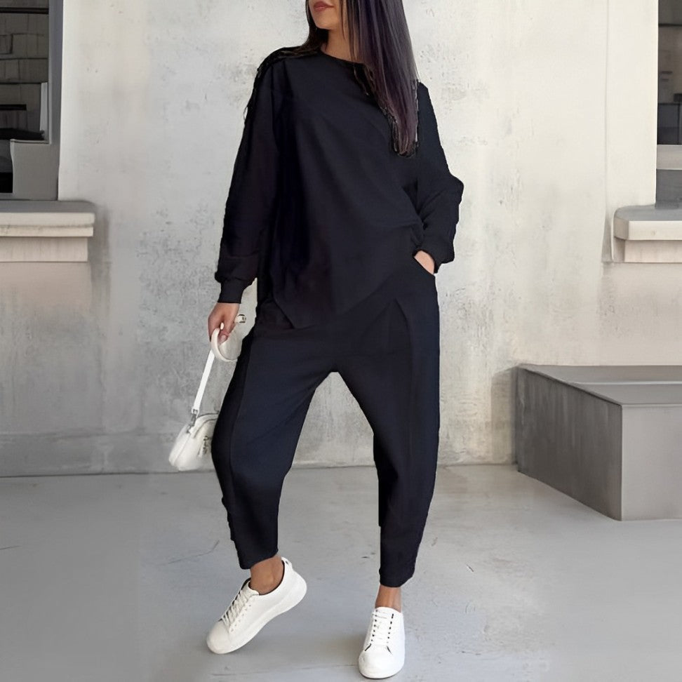 R&B | Trendiges Damen Satz mit Sweatshirt Optik