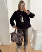 R&B | Trendy Jacke mit Leopardenfutter