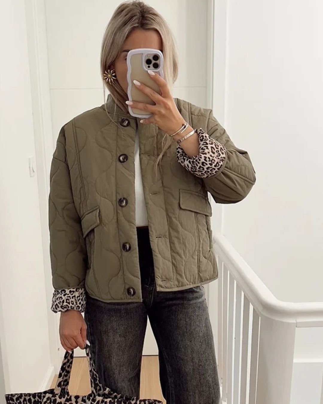 R&B | Trendy Jacke mit Leopardenfutter