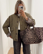 R&B | Trendy Jacke mit Leopardenfutter