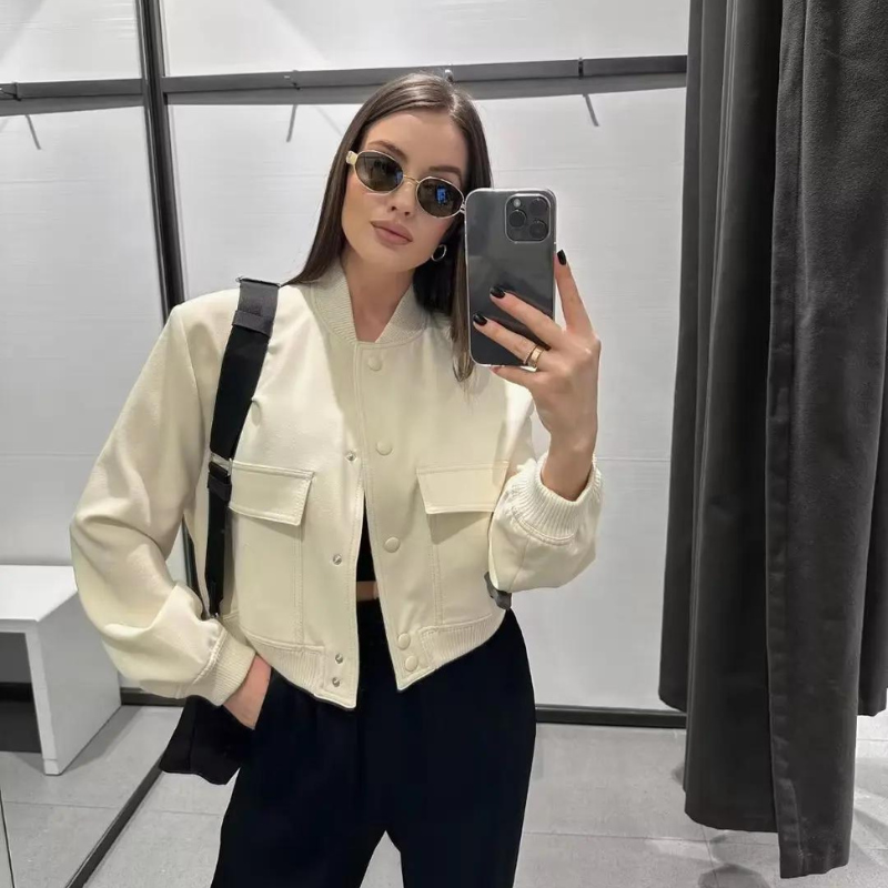 R&B | Couture Bomberjack mit Taschen Reguläre Passform Essential
