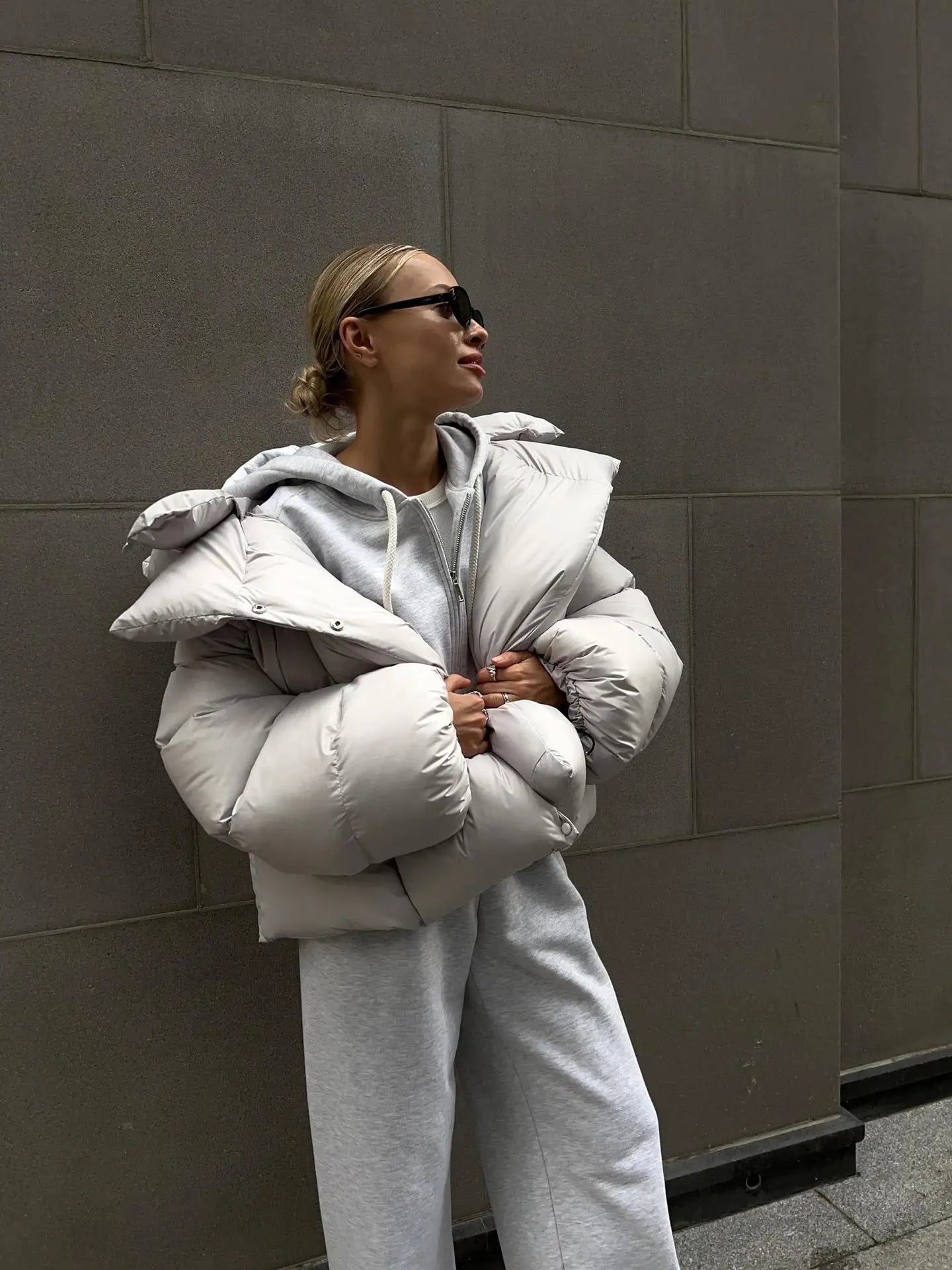 R&B | Parka Lange Damenjacke Winter mit langen Ärmeln