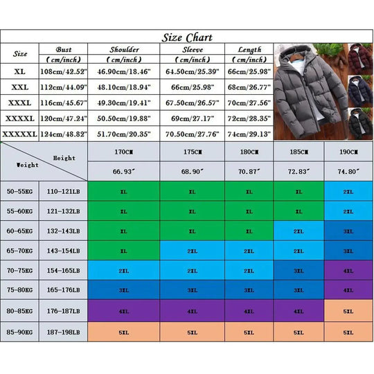 R&B | Pufferjacke Winterjacke Herren für kalte Wetterbedingungen