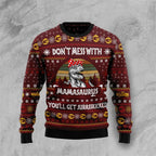 R&B | Dinosaurier Weihnachts-Pullover - Lustiger & Bequemer Herrenpullover mit 3D-Druck für die Feiertage