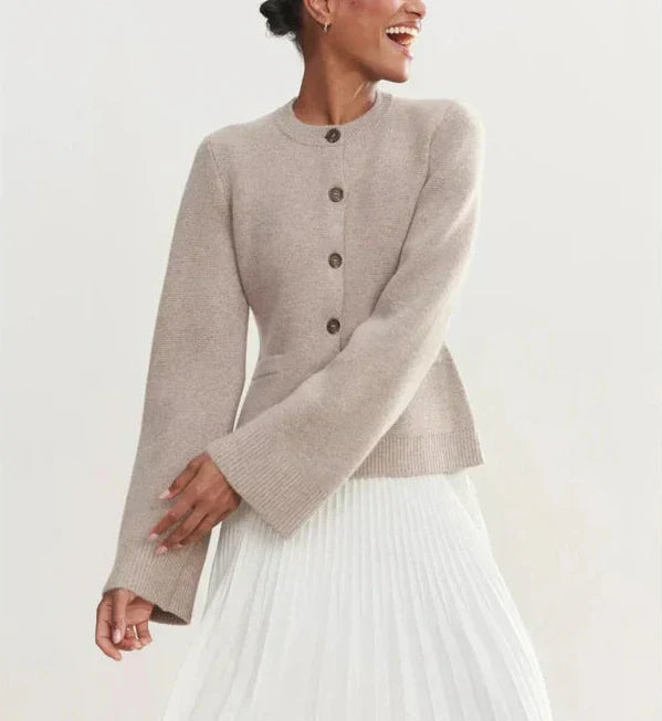 R&B | Strickjacke - Damen Herbst Chic Knopf-Cardigan