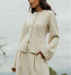 R&B | Strickjacke - Damen Herbst Chic Knopf-Cardigan
