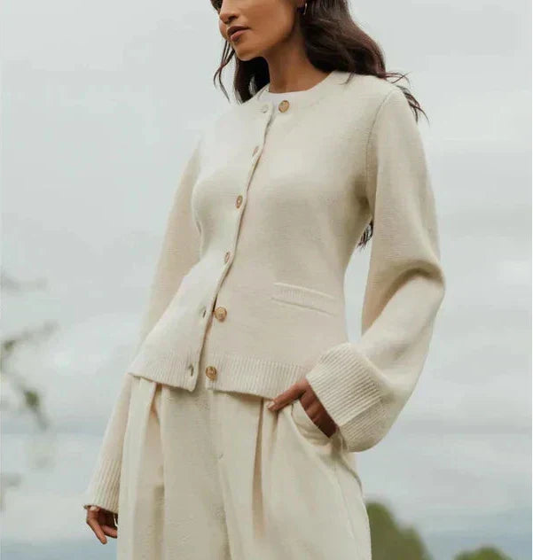 R&B | Strickjacke - Damen Herbst Chic Knopf-Cardigan