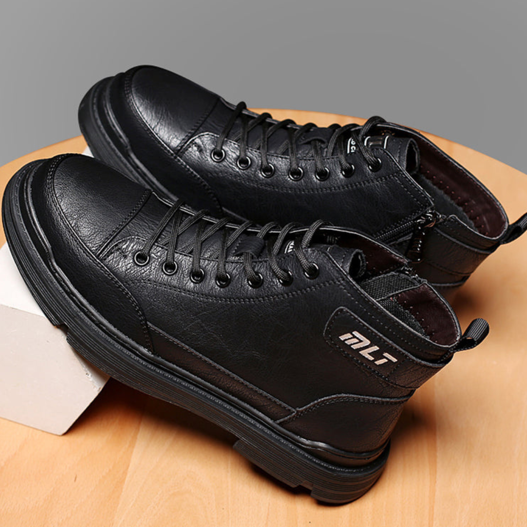 Herren-Lederstiefel mit Lammfellfutter R&B R&B