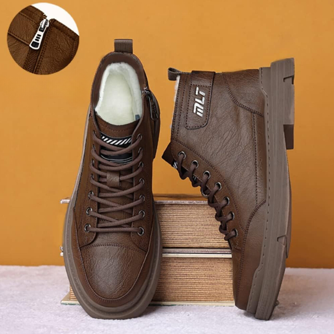 Herren-Lederstiefel mit Lammfellfutter R&B R&B