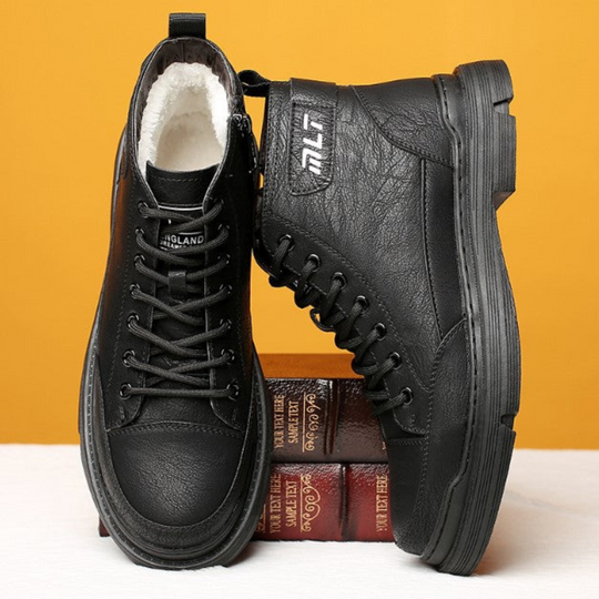 Herren-Lederstiefel mit Lammfellfutter R&B R&B