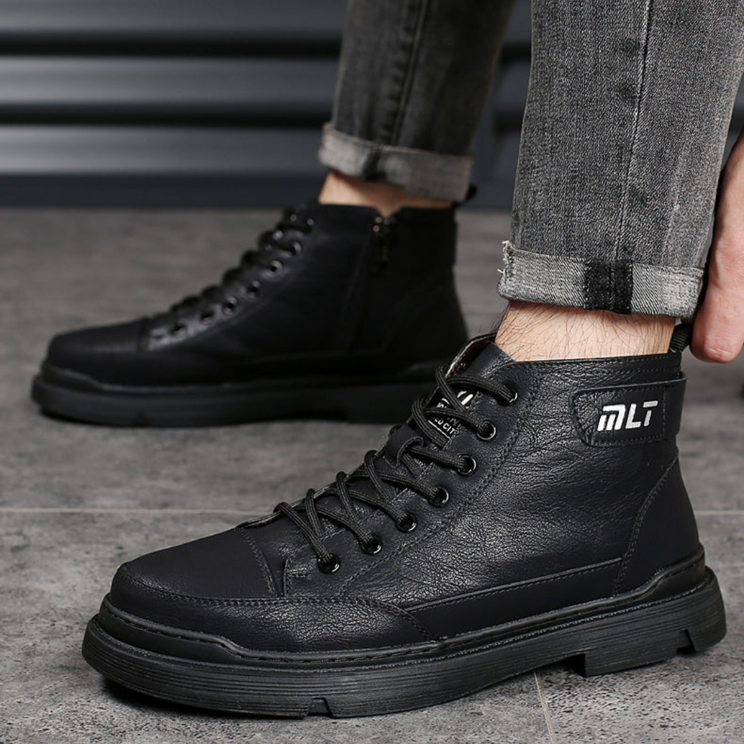 Herren-Lederstiefel mit Lammfellfutter R&B R&B