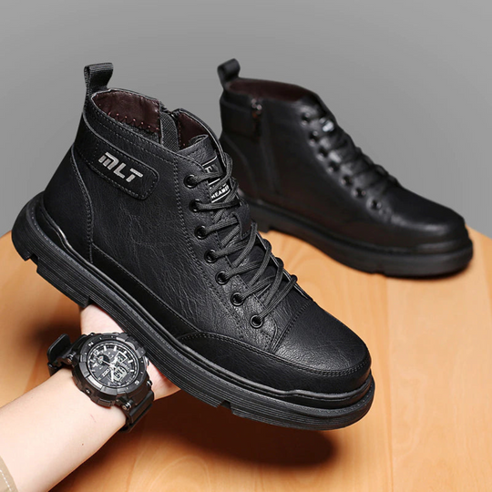 Herren-Lederstiefel mit Lammfellfutter R&B R&B