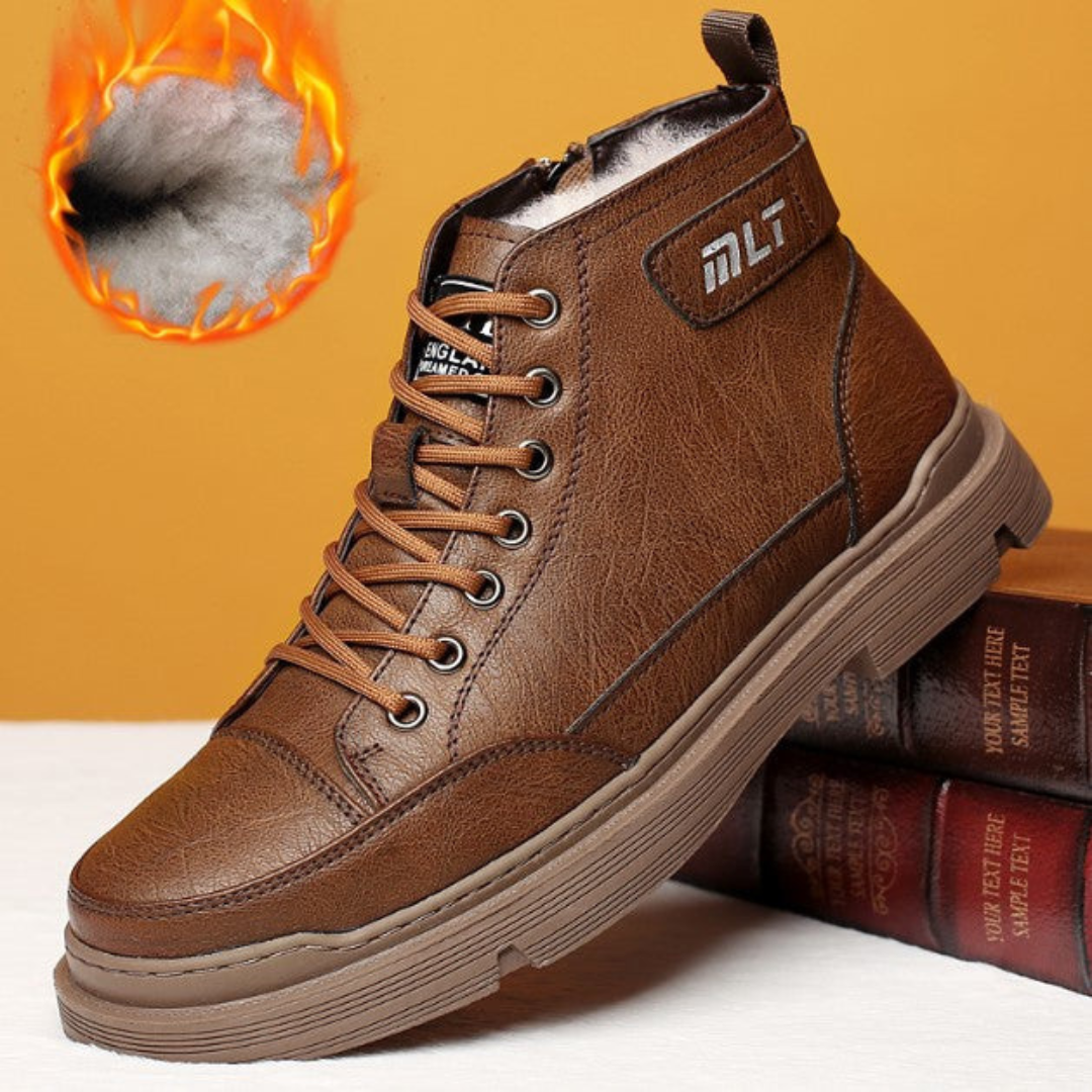 Herren-Lederstiefel mit Lammfellfutter R&B R&B