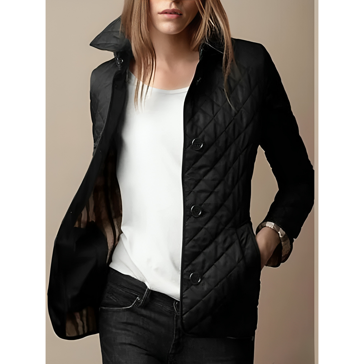 Kurze wattierte Jacke