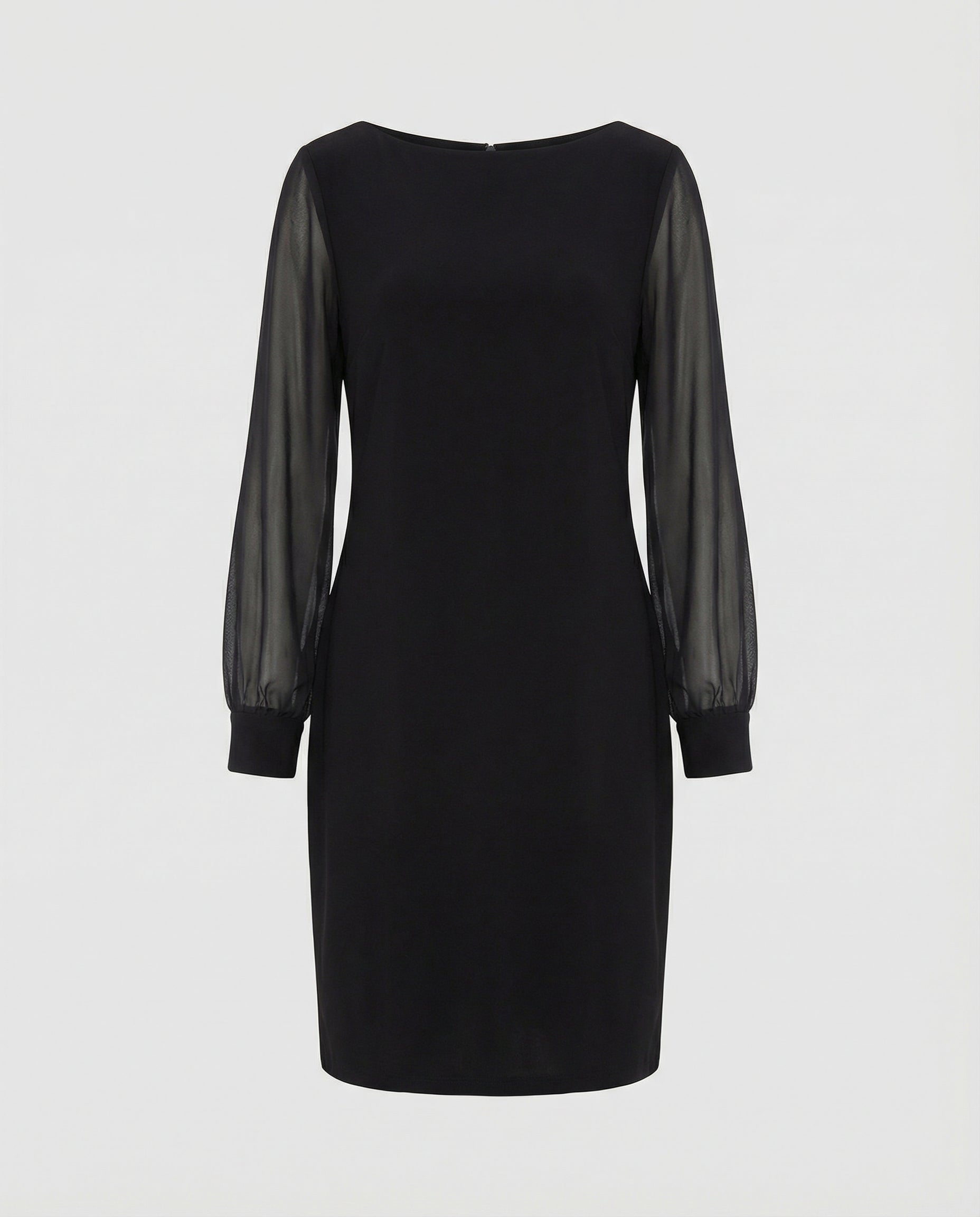 mini kleid mit langen semi-transparenten ärmeln für damen | Jozefien