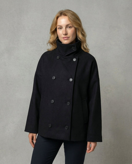 Oversized Wollmantel Damen Stehkragen | R&B