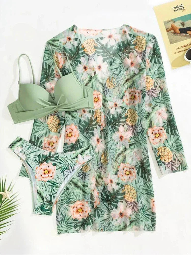 R&B | Stilvolles Bedrucktes Badeanzug Mit Cover-Up