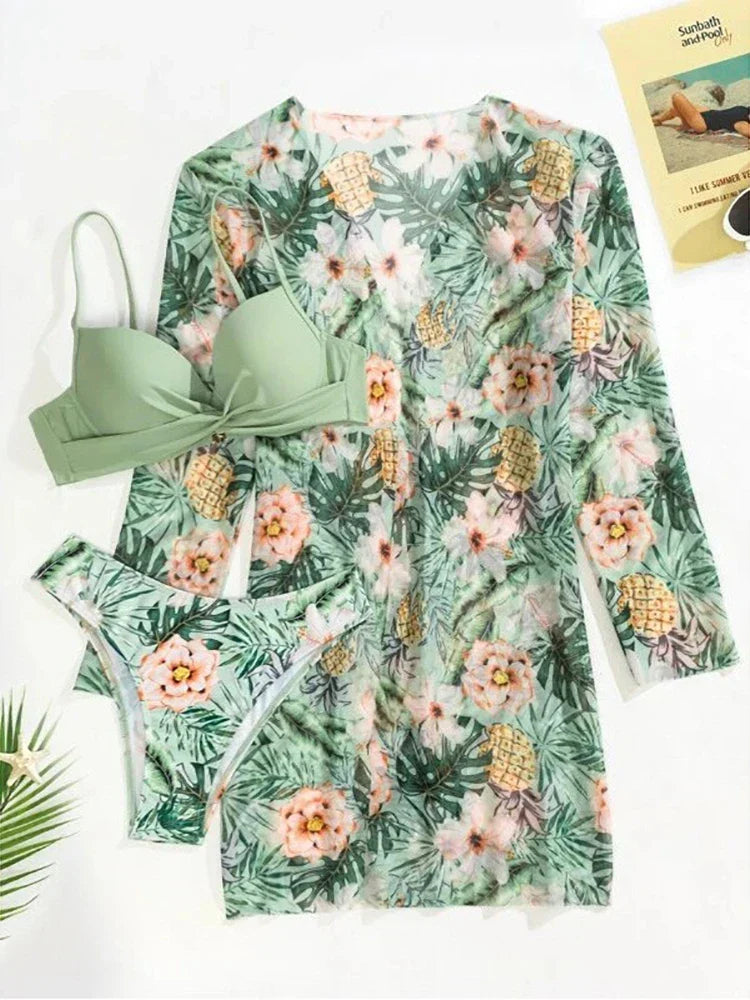 R&B | Stilvolles Bedrucktes Badeanzug Mit Cover-Up