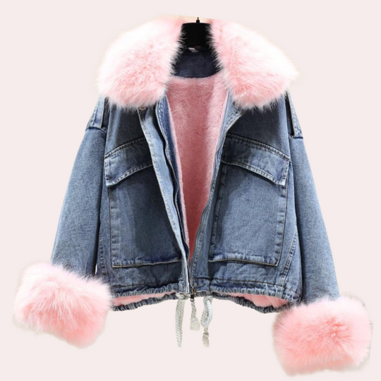 R&B | Moderne Daunenjacke aus Denim für Frauen für die Wintersaison
