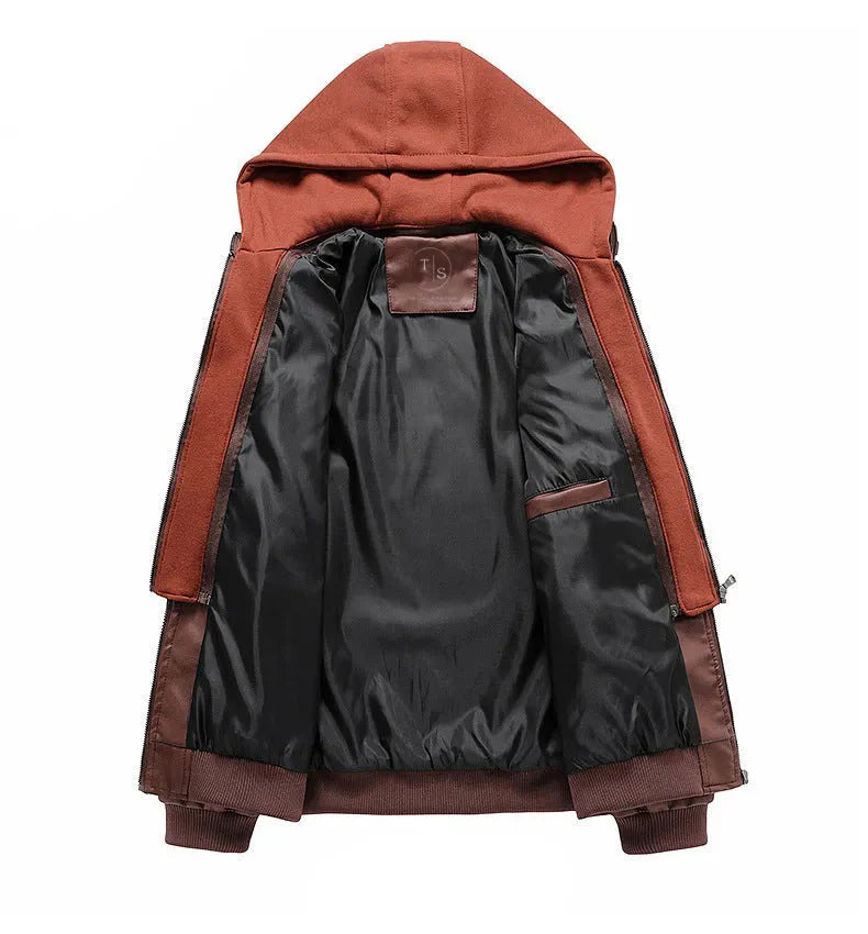 R&B | Kapuzenlederjacke