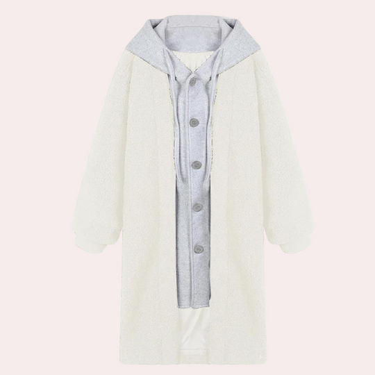 R&B | Lässige Lange Damenjacke mit Kapuze