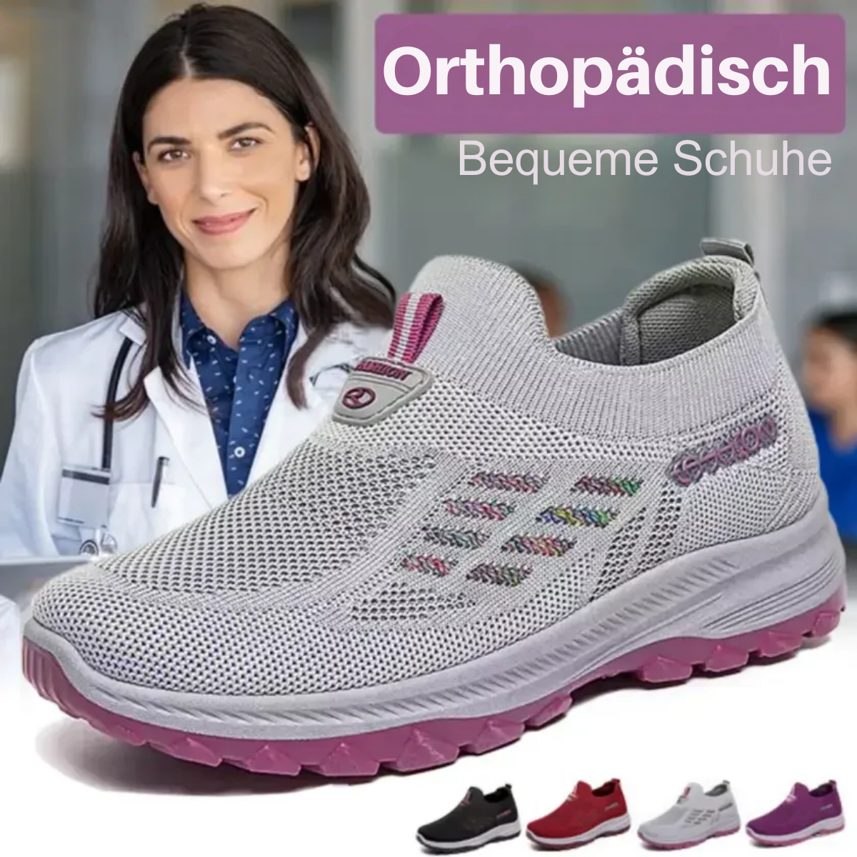 Orthopädische Sportschuhe für Damen R&B R&B