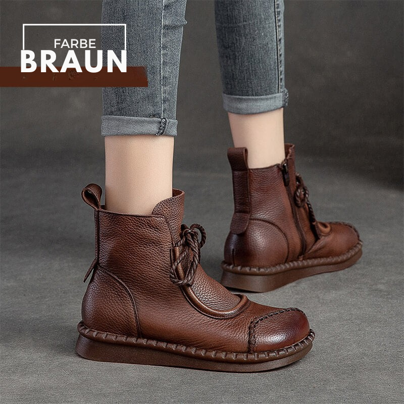 Modische Damenstiefeletten, Vintage-Leder & stilvoll R&B R&B