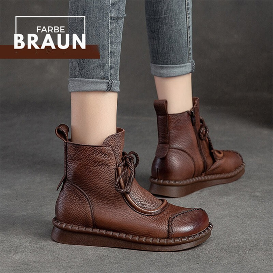 Modische Damenstiefeletten, Vintage-Leder & stilvoll R&B R&B