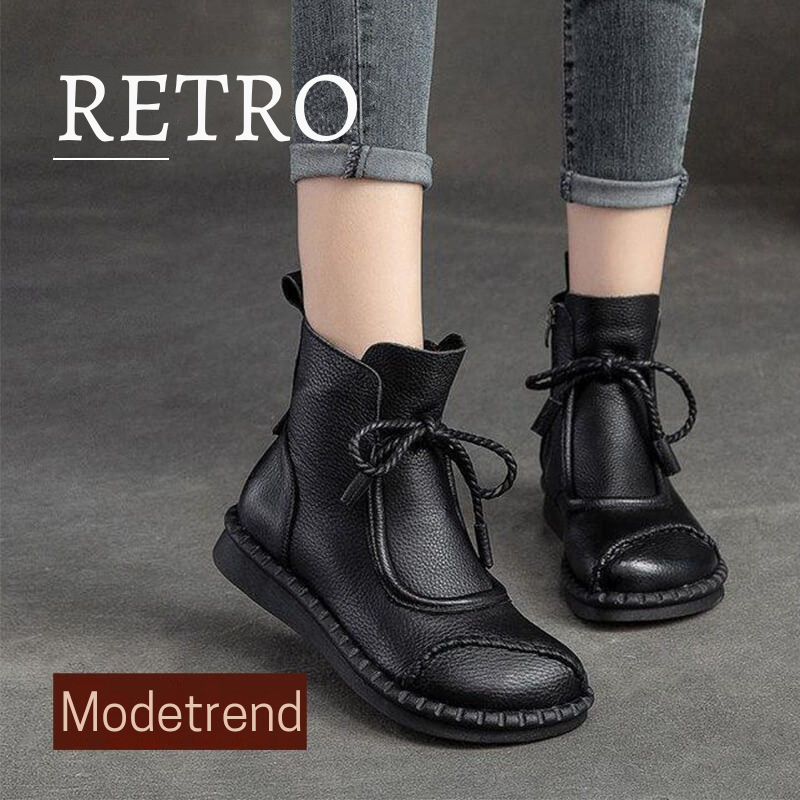 Modische Damenstiefeletten, Vintage-Leder & stilvoll R&B R&B
