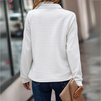 R&B | Chic Reißverschluss-Kragen Pullover