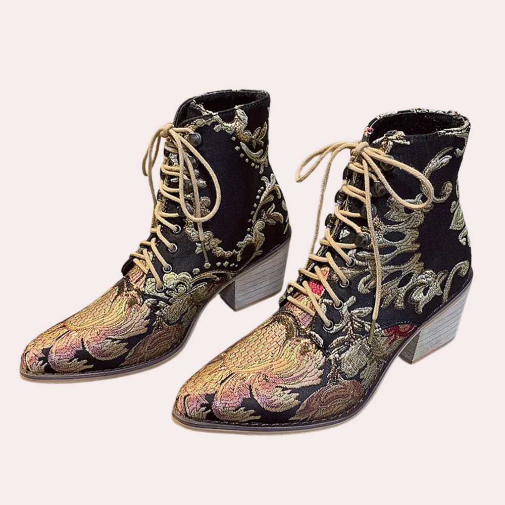 Elegante Bestickte Stiefelette für Damen R&B