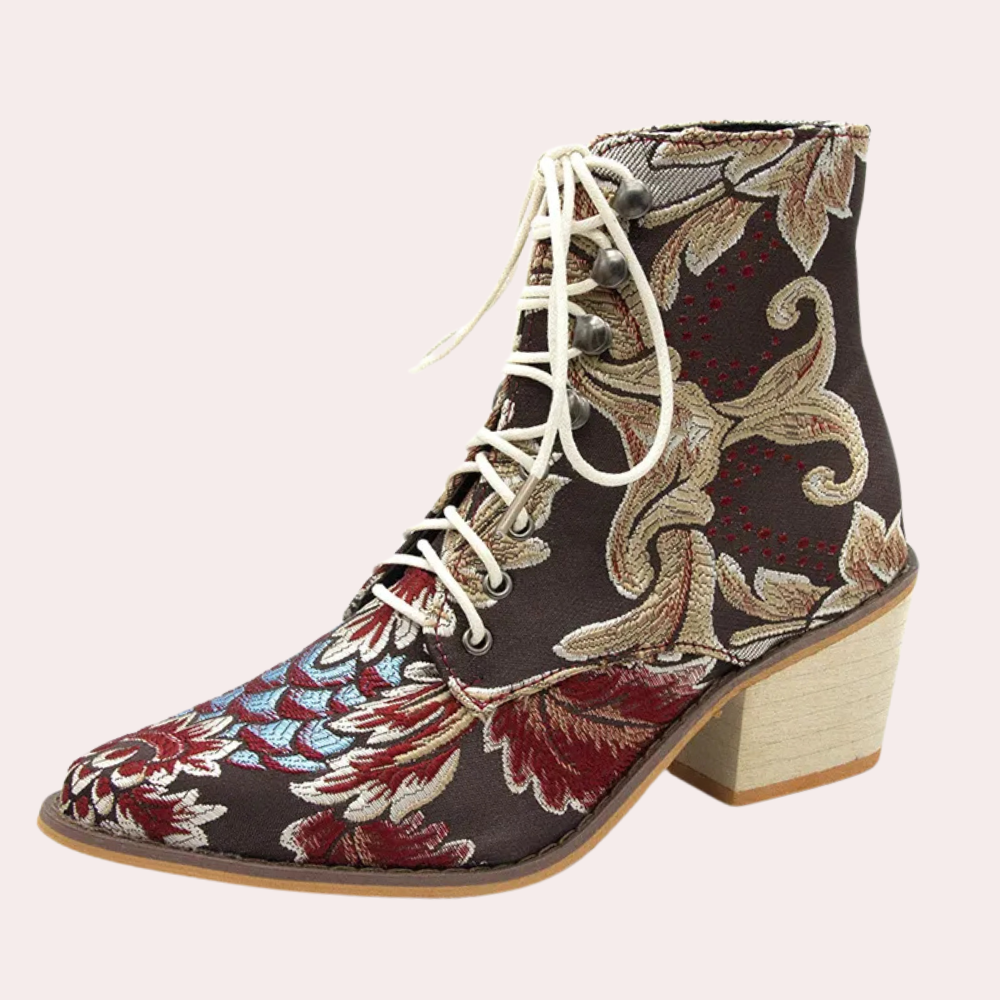Elegante Bestickte Stiefelette für Damen R&B