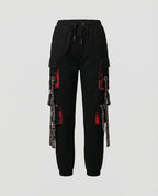 Hohe Taille Cargo-Hose mit Taschen für Damen