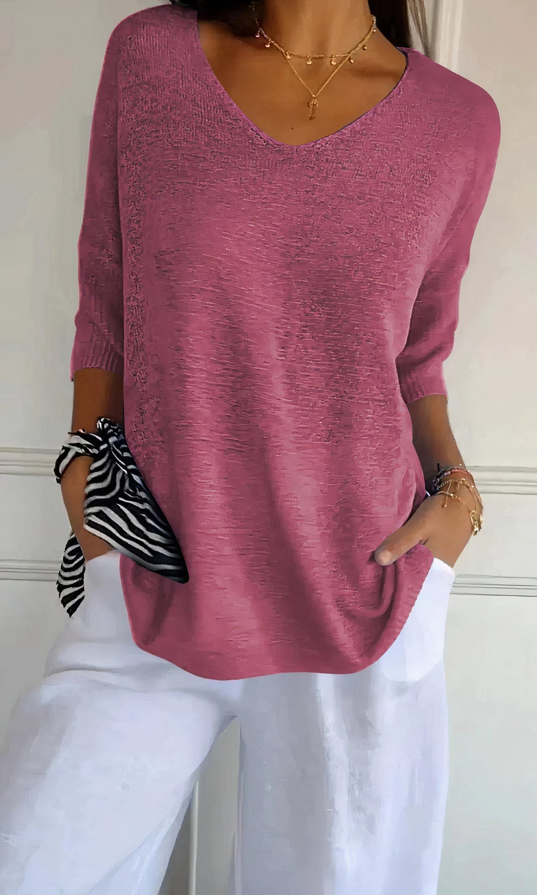 R&B | Gestricktes Top mit V-Ausschnitt für Damen