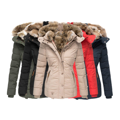 R&B | Gesteppter Wintermantel für Damen mit Fellkragen