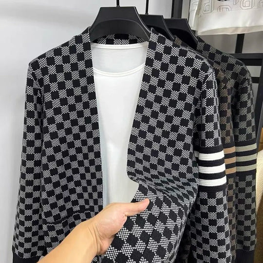 R&B | Gemusteter Cardigan Strick Elegant, Stilvoll