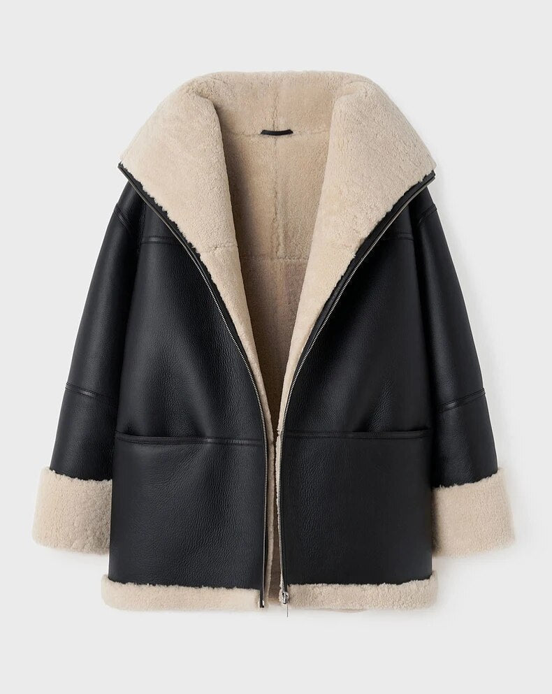 R&B | Warme Jacke mit Pelz