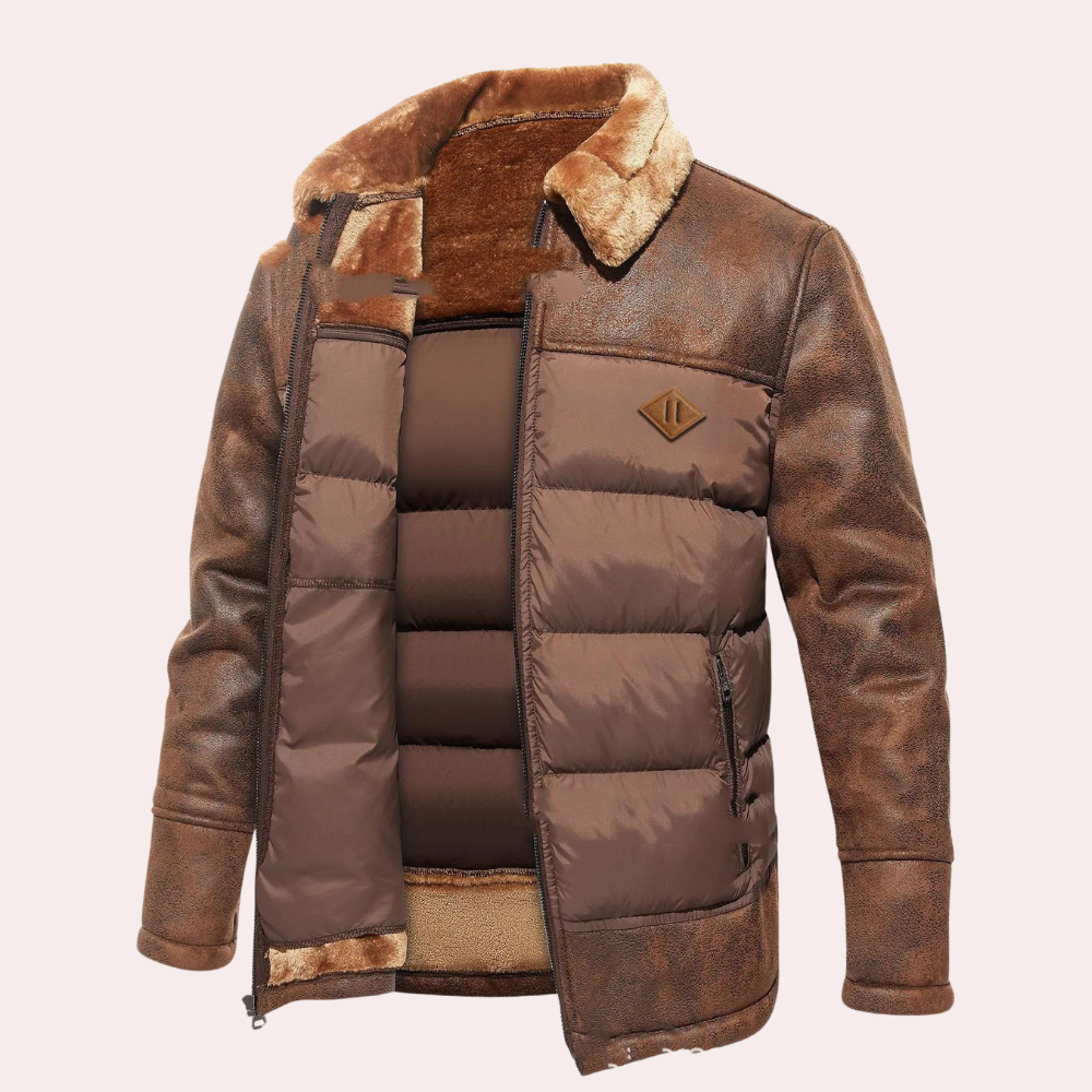 R&B | Gestepptes Hüftlanges Winterjacke Stehkragen Vollzip-Jacke
