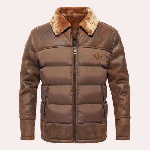 R&B | Gestepptes Hüftlanges Winterjacke Stehkragen Vollzip-Jacke