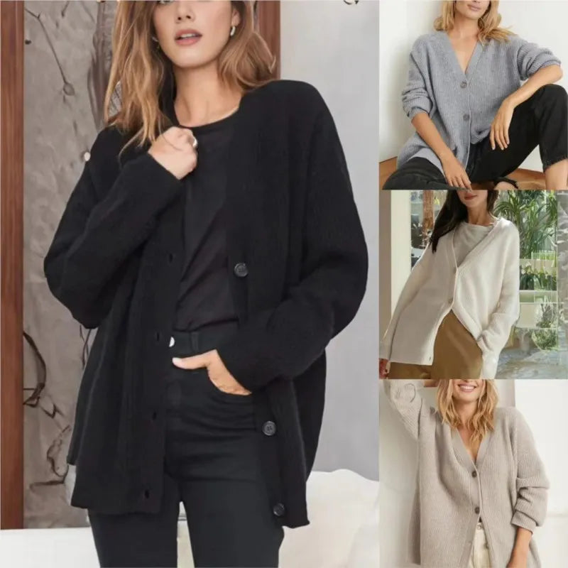R&B | Strickjacke aus Kaschmir mit V-Ausschnitt