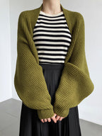 R&B | Damen Strick Offene Cardigan mit Langen Ärmeln